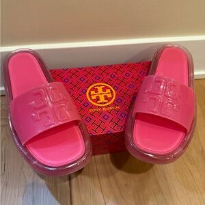 Tory Burch Pink Bubble Jelly Sandals